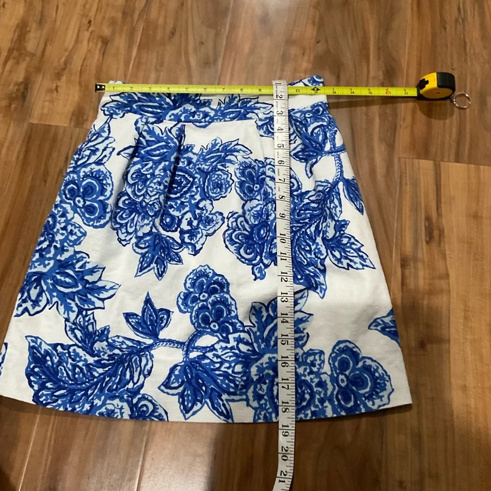 Shoshanna Blue and White A-Line Skirt - Picture 6 of 6